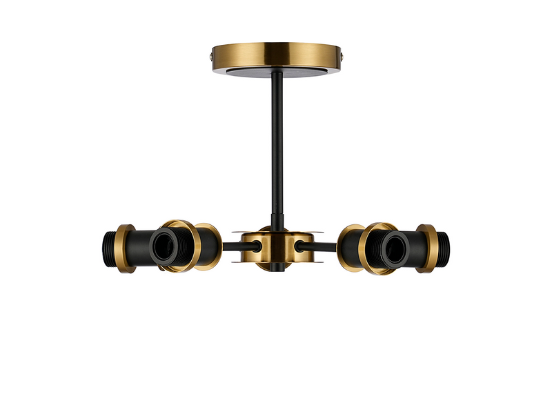 Load image into Gallery viewer, C-Lighting Clay Semi Ceiling Frame Only, 5 Light E14, Brass / Satin Black  - 52029
