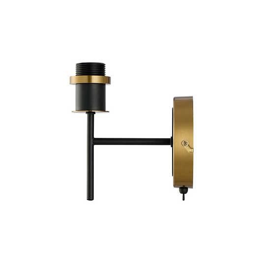 C-Lighting Clay Wall Light Switched Frame Only, 1 Light E14, Brass / Satin Black - 52030