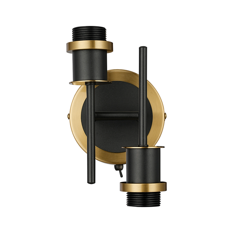 Load image into Gallery viewer, C-Lighting Clay Wall Light Switched Frame Only, 2 Light E14, Brass / Satin Black - 52031
