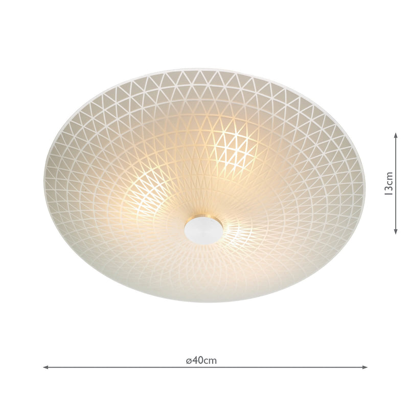 Load image into Gallery viewer, Dar Lighting COL522 Colby 3 Light Glass Flush - 16143
