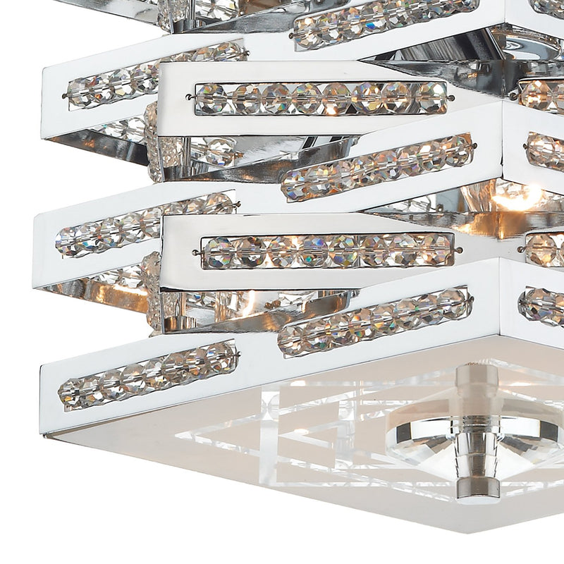 Load image into Gallery viewer, Dar Lighting CUB0350 Cube 3 Light Pendant Polished Chrome - 17930
