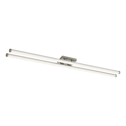 Dar Lighting CUI4846 Cuisine Twin LED Ceiling Flush 117cm Brushed Chrome - 19534