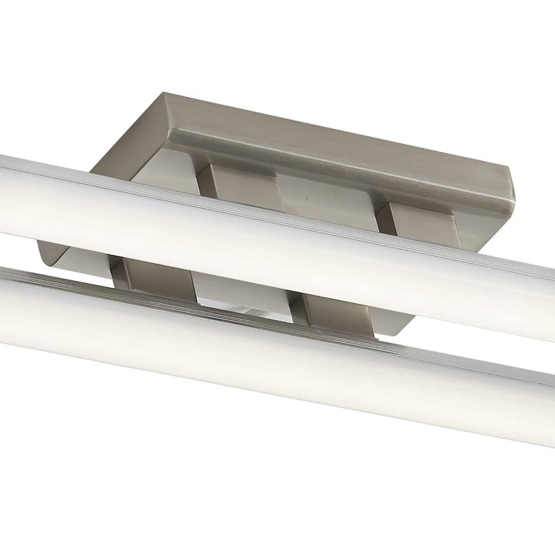 Load image into Gallery viewer, Dar Lighting CUI4846 Cuisine Twin LED Ceiling Flush 117cm Brushed Chrome - 19534
