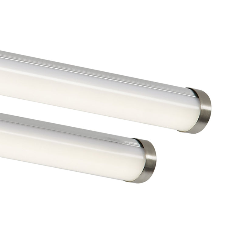 Load image into Gallery viewer, Dar Lighting CUI4846 Cuisine Twin LED Ceiling Flush 117cm Brushed Chrome - 19534
