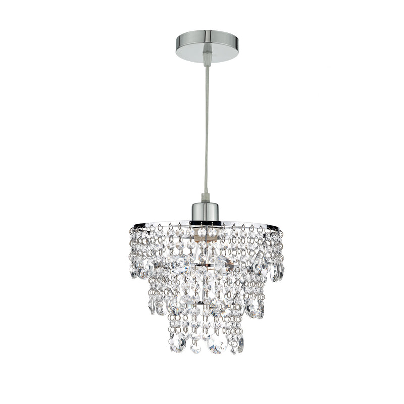 Load image into Gallery viewer, Dar Lighting CYB6550 Cybil Crystal Non Elec Polished Chrome - 25320
