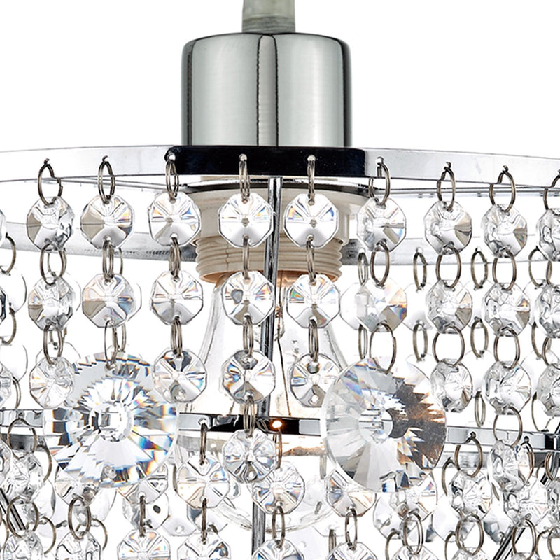 Load image into Gallery viewer, Dar Lighting CYB6550 Cybil Crystal Non Elec Polished Chrome - 25320
