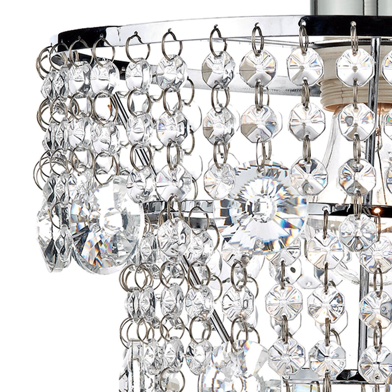 Load image into Gallery viewer, Dar Lighting CYB6550 Cybil Crystal Non Elec Polished Chrome - 25320
