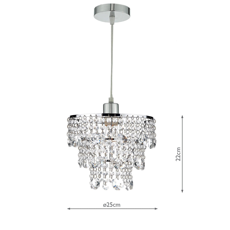 Load image into Gallery viewer, Dar Lighting CYB6550 Cybil Crystal Non Elec Polished Chrome - 25320
