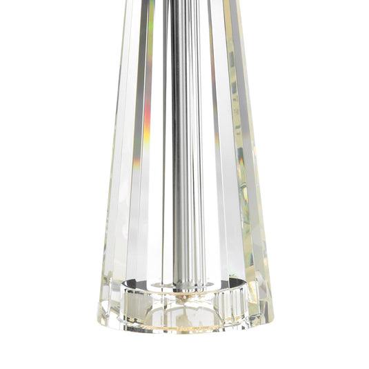 Dar Lighting CYP4208 Cyprus Table Lamp Tapered Crystal complete with CYP1233 Shade - 14907