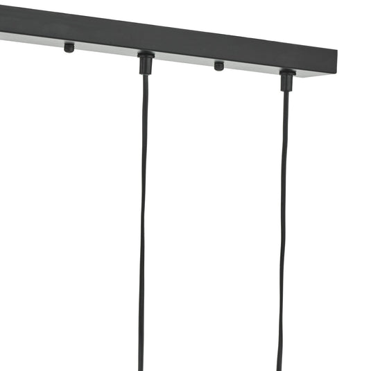 Dar Lighting DAX0350 Dax 3lt Bar Pendant Black & Polished Chrome - 34981