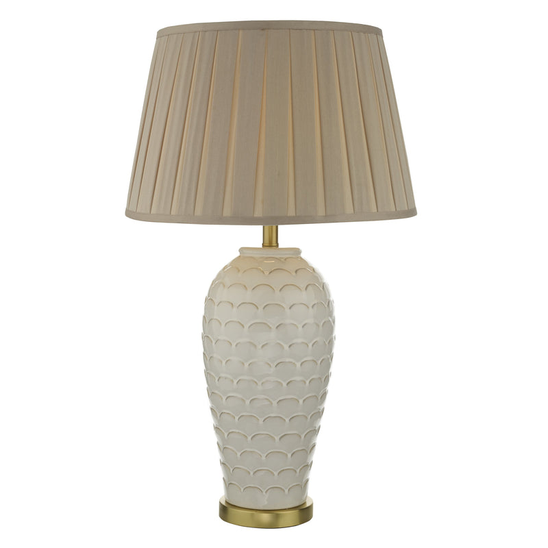 Load image into Gallery viewer, Dar Lighting DAY4233 Dayna Table Lamp Cream Base Only - 25035

