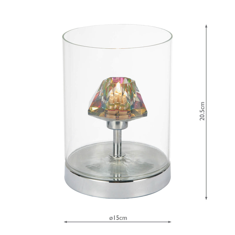 Load image into Gallery viewer, Dar Lighting DEC4108 Decade Dichroic Glass Touch Table Lamp - 17933
