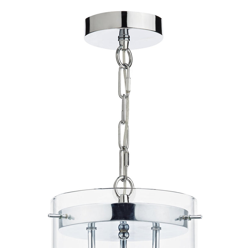 Load image into Gallery viewer, Dar Lighting DEC5308 Decade 3 Light Pendant Polished Chrome Glass - 20051
