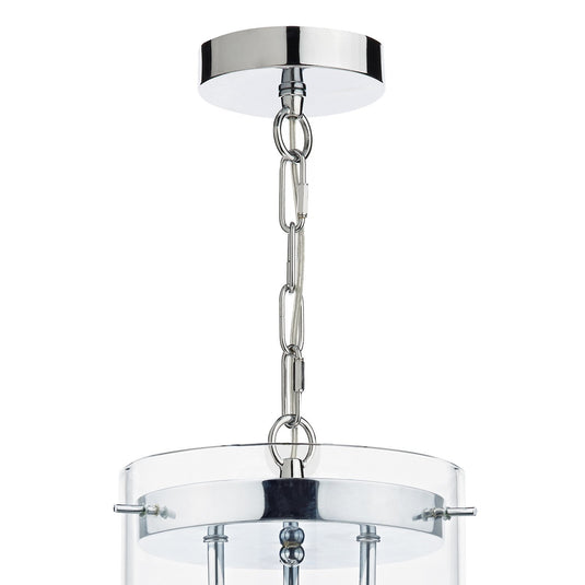 Dar Lighting DEC5308 Decade 3 Light Pendant Polished Chrome Glass - 20051