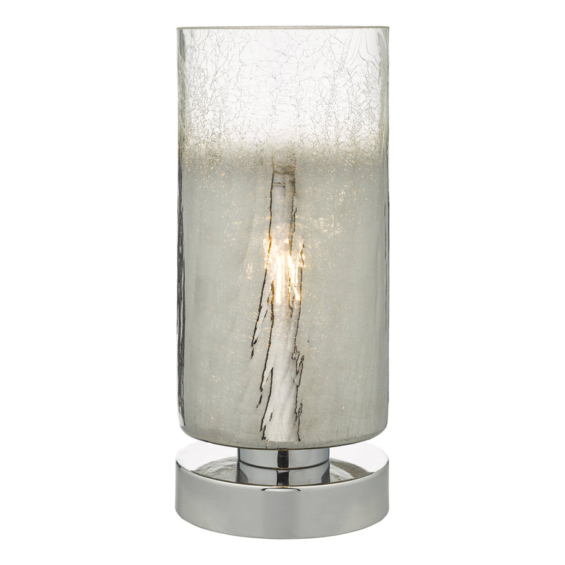 Load image into Gallery viewer, Dar Lighting DEE4208 Deena Table Lamp Crackle Glass and Polished Chrome Touch - 25851
