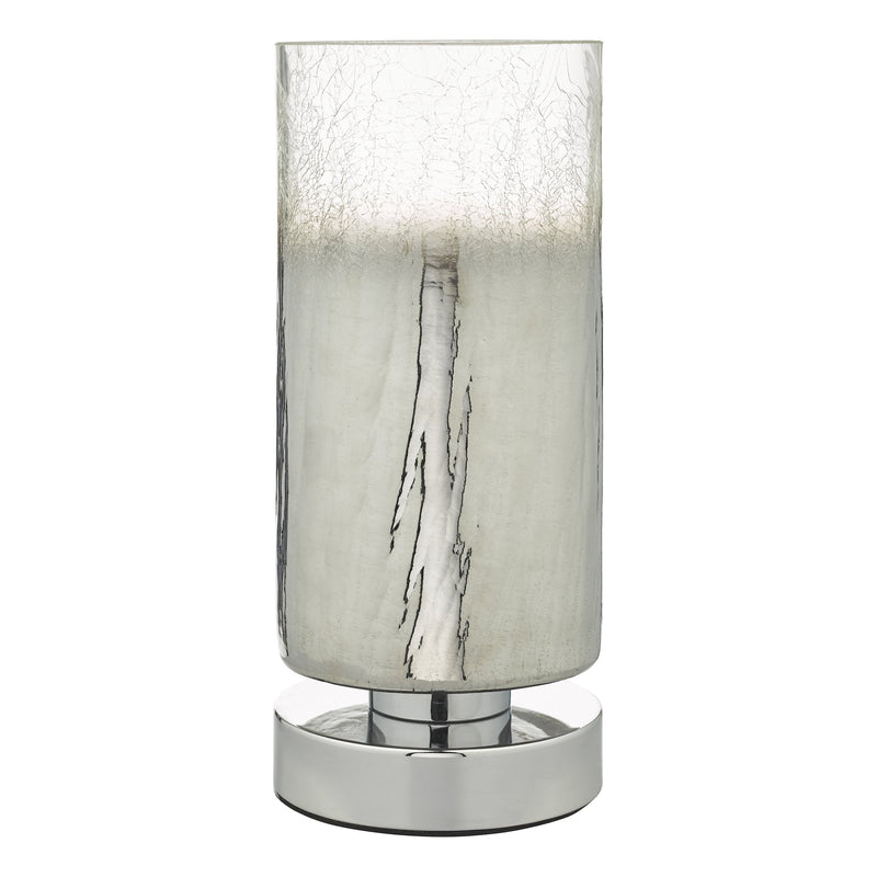 Load image into Gallery viewer, Dar Lighting DEE4208 Deena Table Lamp Crackle Glass and Polished Chrome Touch - 25851
