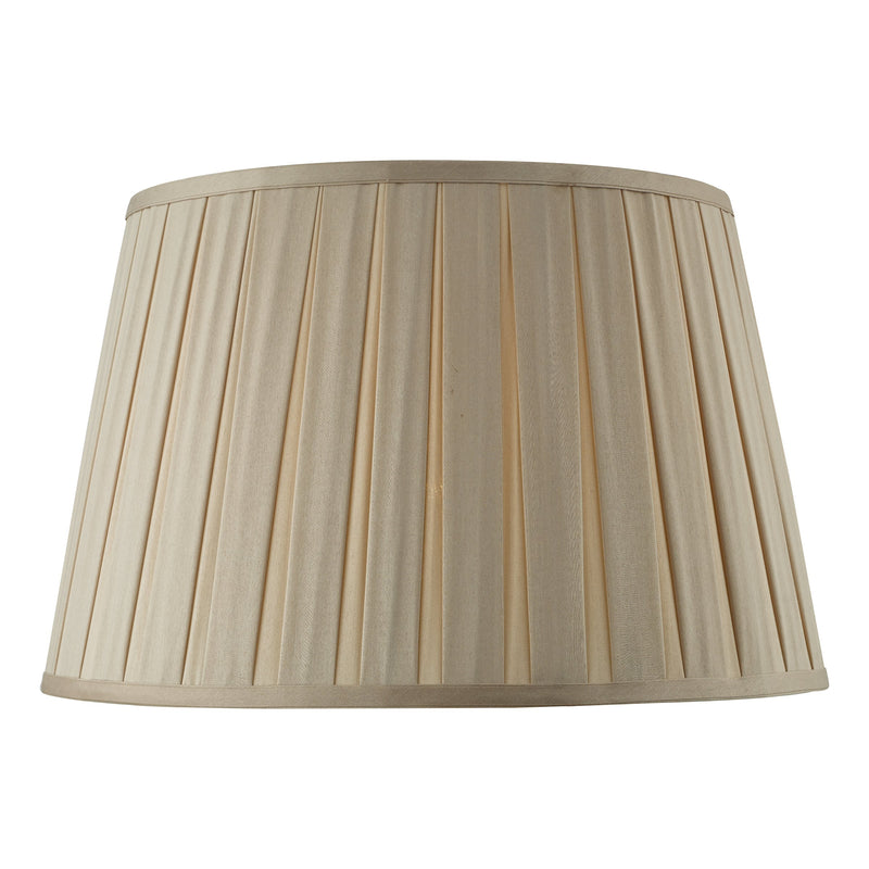 Load image into Gallery viewer, Dar Lighting DEG1629 Degas Taupe Faux Silk Tapered Drum Shade 40cm - 34982
