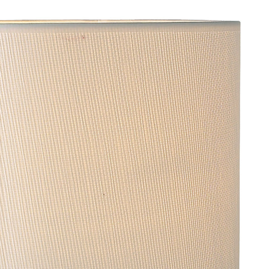 Dar Lighting DEL4250 Delta Table Lamp Chrome complete with Ivory Woven Shade - 34984