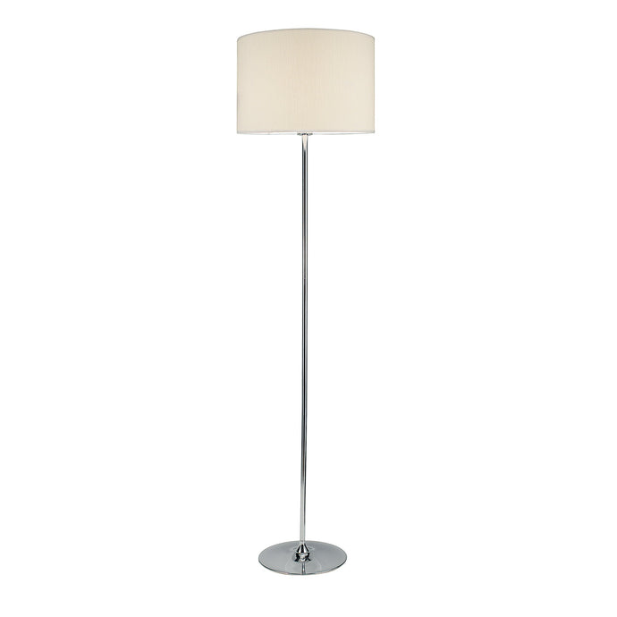 Dar Lighting DEL4950 Delta Floor Lamp Polished Chrome complete with Shade - 34985