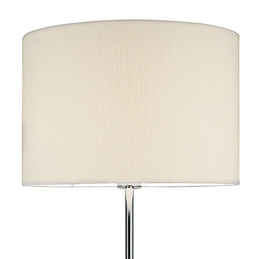 Dar Lighting DEL4950 Delta Floor Lamp Polished Chrome complete with Shade - 34985