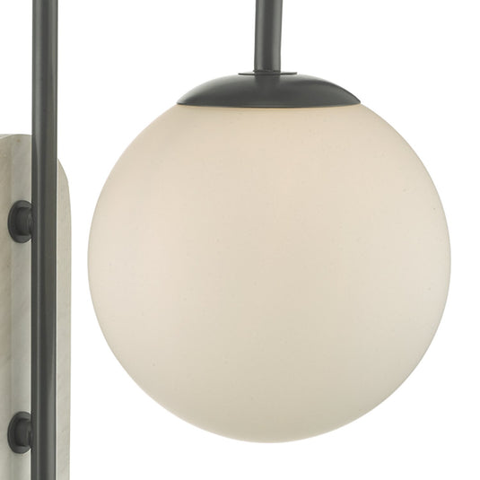 Dar Lighting DEU0739 Deuce Wall Light Grey & Marble IP44 - 34986