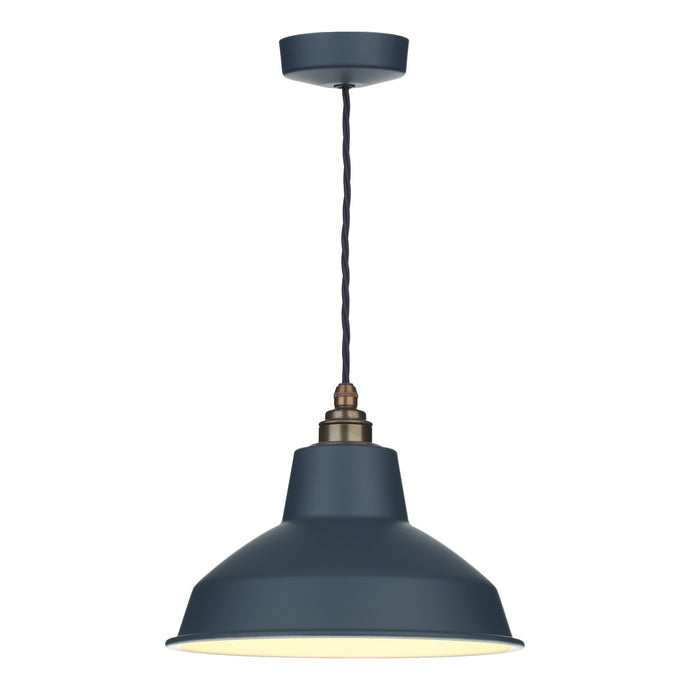 David Hunt Lighting DEX0139 DEXTER Single pendant in powder grey DHL