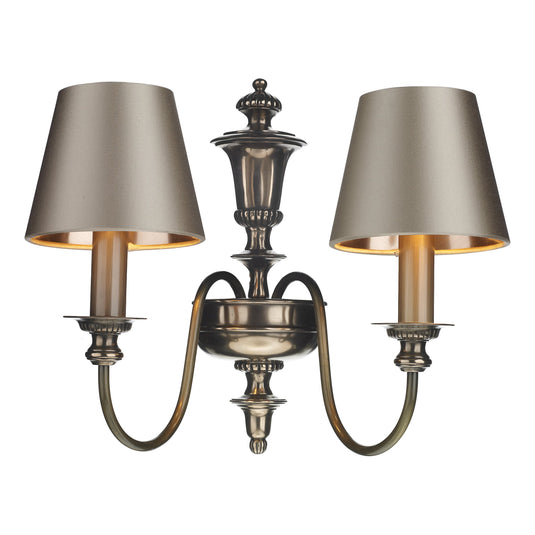 David Hunt Lighting DIC0963 Dickens Double wall light in bronze