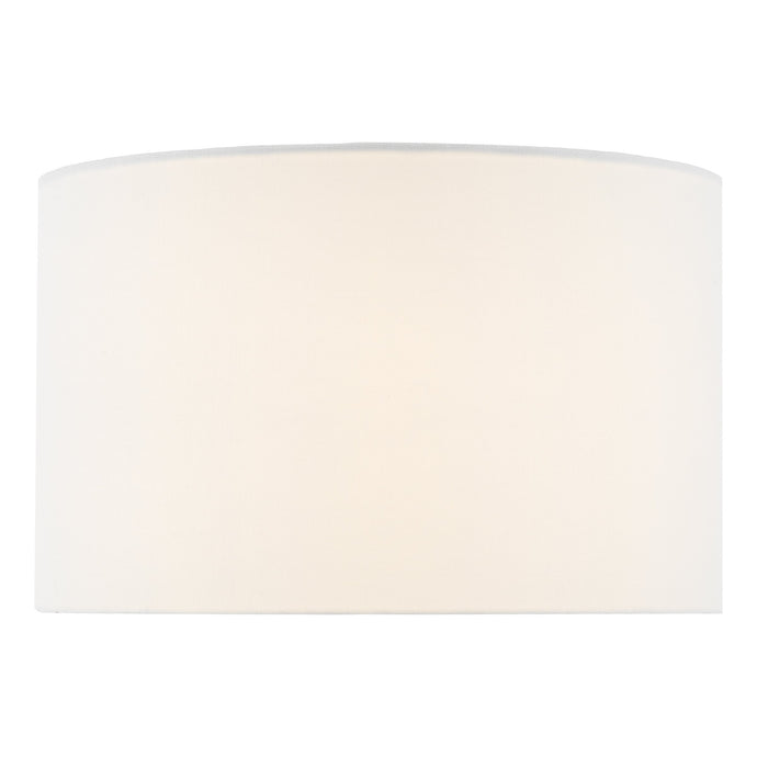 Dar Lighting DIM152 Dimple White Linen Drum Shade 38cm - 36899