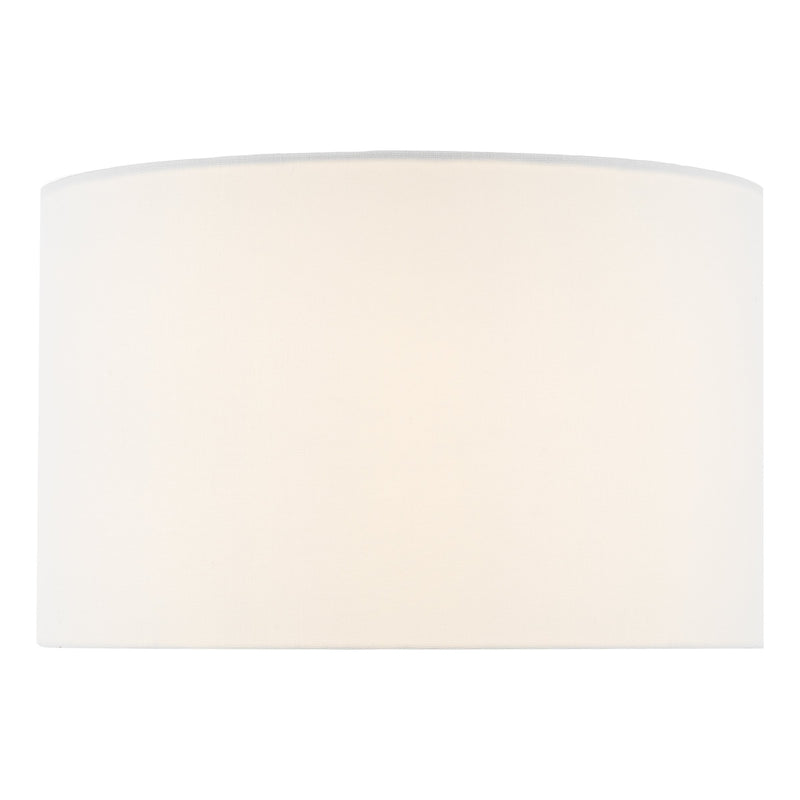 Load image into Gallery viewer, Dar Lighting DIM152 Dimple White Linen Drum Shade 38cm - 36899
