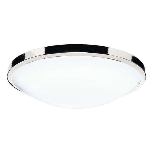 Dar Lighting DOV5250 Dover Round Acrylic Flush IP44 Polished Chrome - 17208