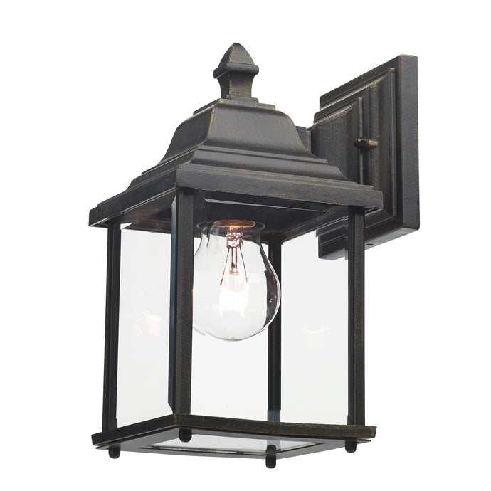 Dar Lighting DOY1635 Doyle Wall Bracket Lantern Black Gold IP44 - 24816