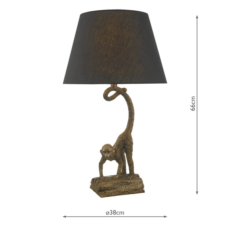 Load image into Gallery viewer, Dar Lighting DWA4222 Dwayne Table Lamp Bronze C/W Shade - 26974
