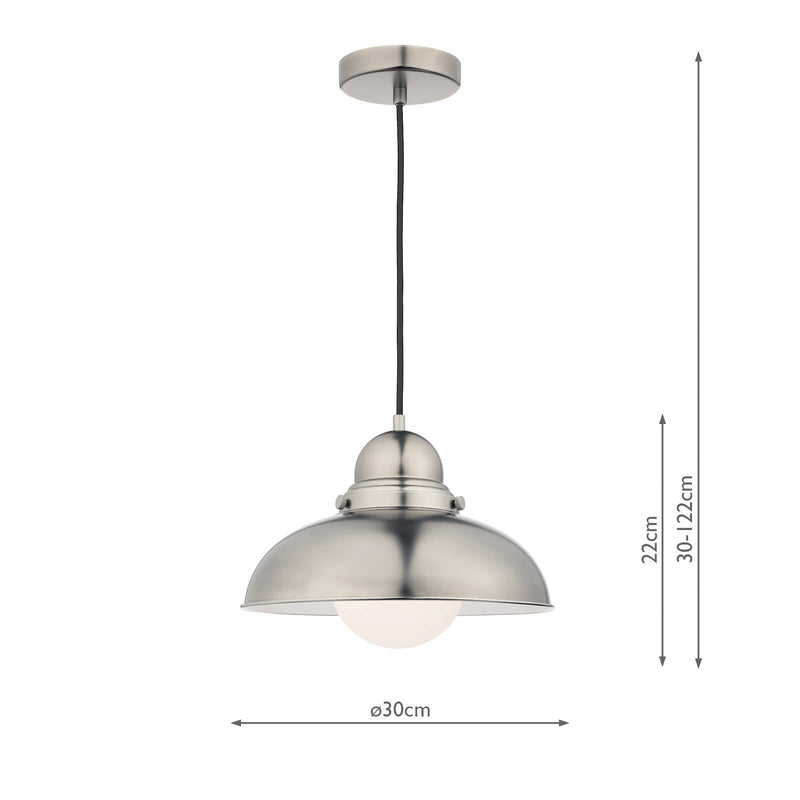 Load image into Gallery viewer, Dar Lighting DYN0161 Dynamo 1 Light Pendant Antique Chrome - 18409
