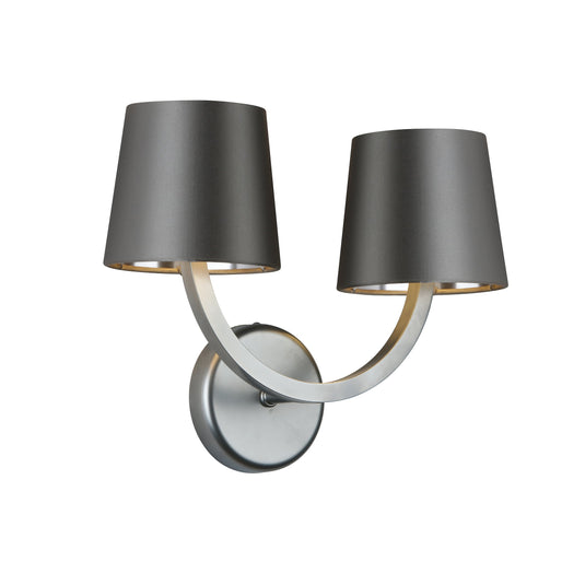 David Hunt Lighting EAR0946 EARL 2 light wall light in satin chrome