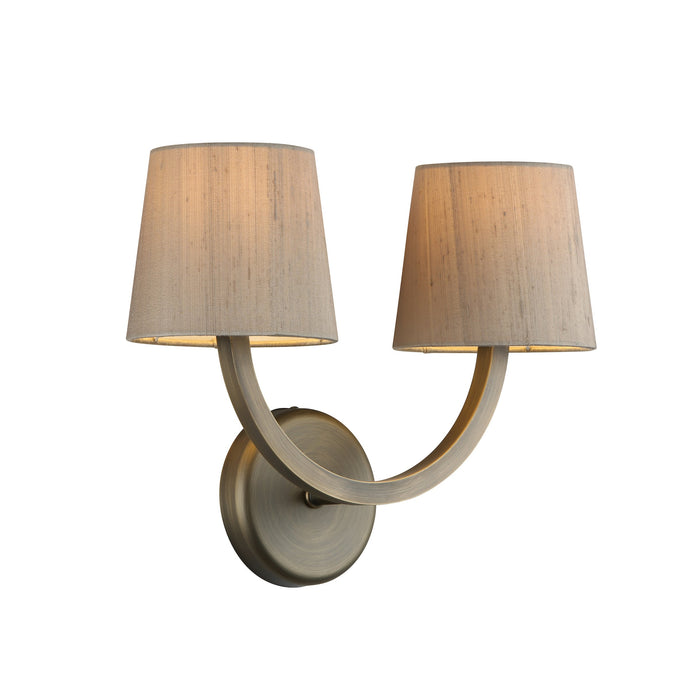 David Hunt Lighting EAR0975 EARL 2 light wall light in antique brass