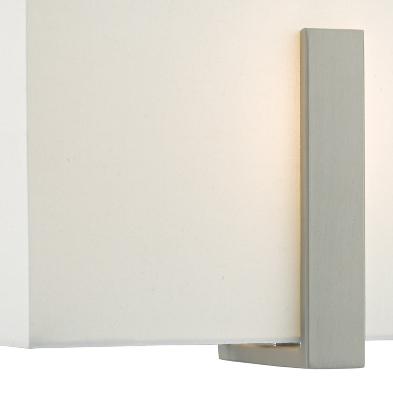 Load image into Gallery viewer, Dar Lighting EDU0746 Eduardo Wall Light Antique Nickel C/W Ivory Cotton Shade - 26513
