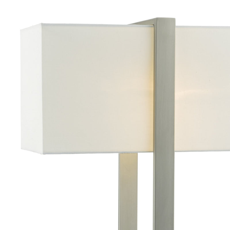 Load image into Gallery viewer, Dar Lighting EDU4246 Eduardo Table Lamp Antique Nickel C/W Ivory Cotton Shade - 35007

