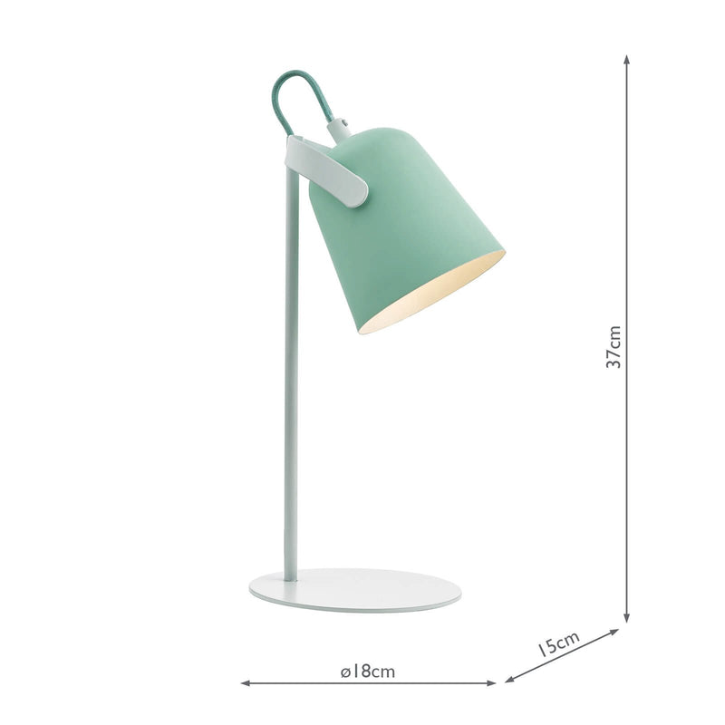 Load image into Gallery viewer, Dar Lighting EFF4124 Effie Table Lamp Pale Green and White - 24999
