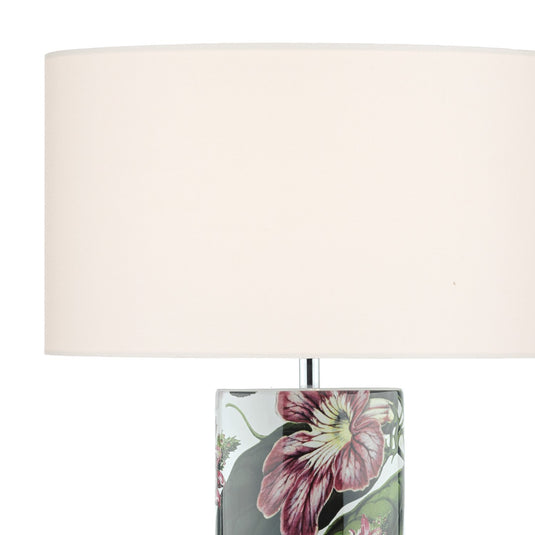 Dar Lighting ELA4203 Elana Tropical Print Ceramic Table Lamp Base - 22595