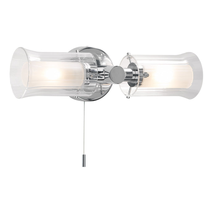 Dar Lighting ELB0950 Elba Double Wall Bracket Polished Chrome IP44 - 12518