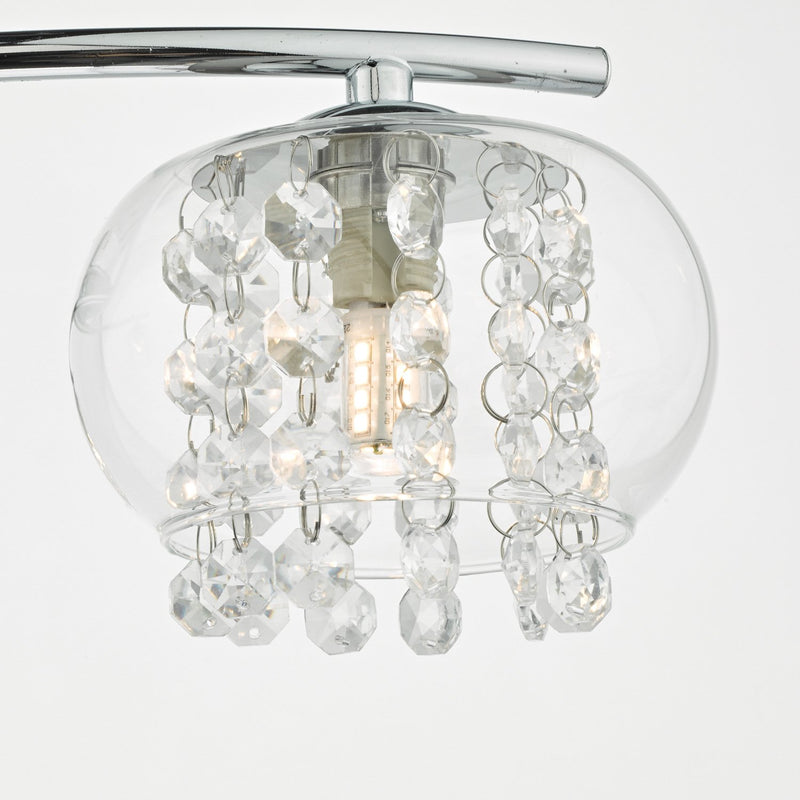 Load image into Gallery viewer, Dar Lighting ELM5350 Elma 3lt Semi Flush Polished Chrome &amp; Glass - 35012

