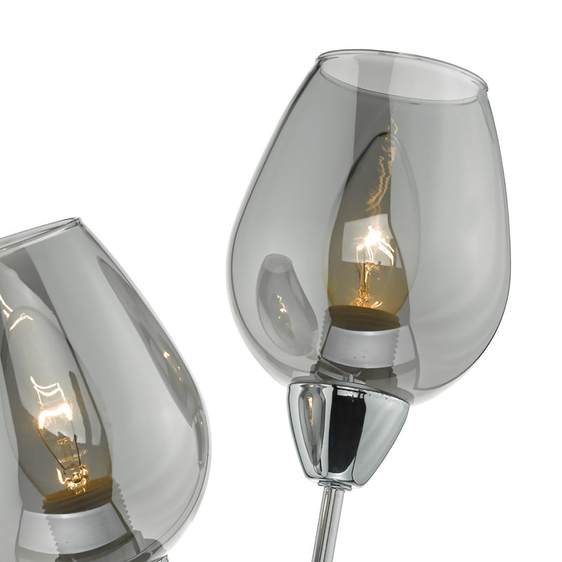 Load image into Gallery viewer, Dar Lighting ELO0910 Eloise 2lt Wall Light Polished Chrome &amp; Glass - 35014
