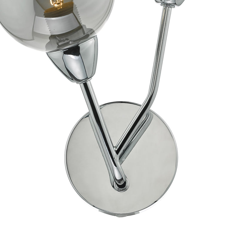 Load image into Gallery viewer, Dar Lighting ELO0910 Eloise 2lt Wall Light Polished Chrome &amp; Glass - 35014
