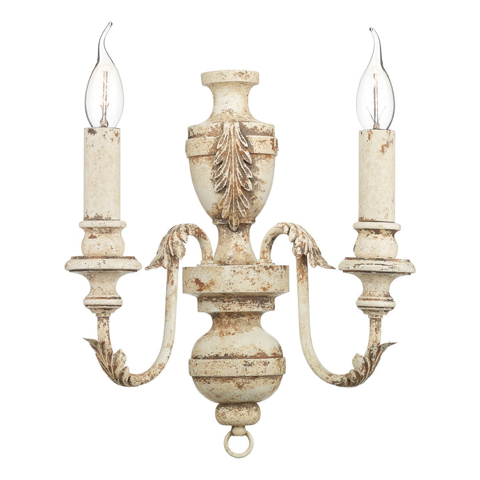David Hunt Lighting EMI0955 Emile 2 Light Wall Bracket Rustic French