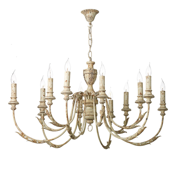David Hunt Lighting EMI1255 Emile 12 Light Pendant Rustic French
