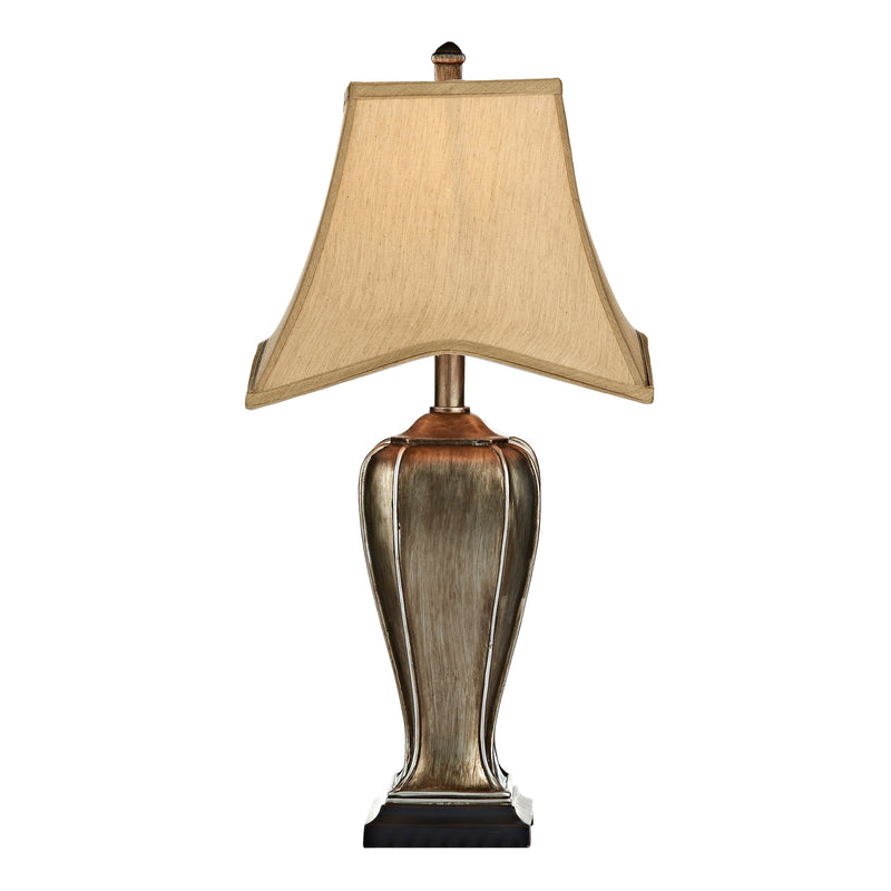 Load image into Gallery viewer, Dar Lighting EML4235-X Emlyn Table Lamp Silver/Gold complete with Shade - 35016

