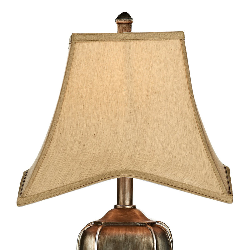 Load image into Gallery viewer, Dar Lighting EML4235-X Emlyn Table Lamp Silver/Gold complete with Shade - 35016
