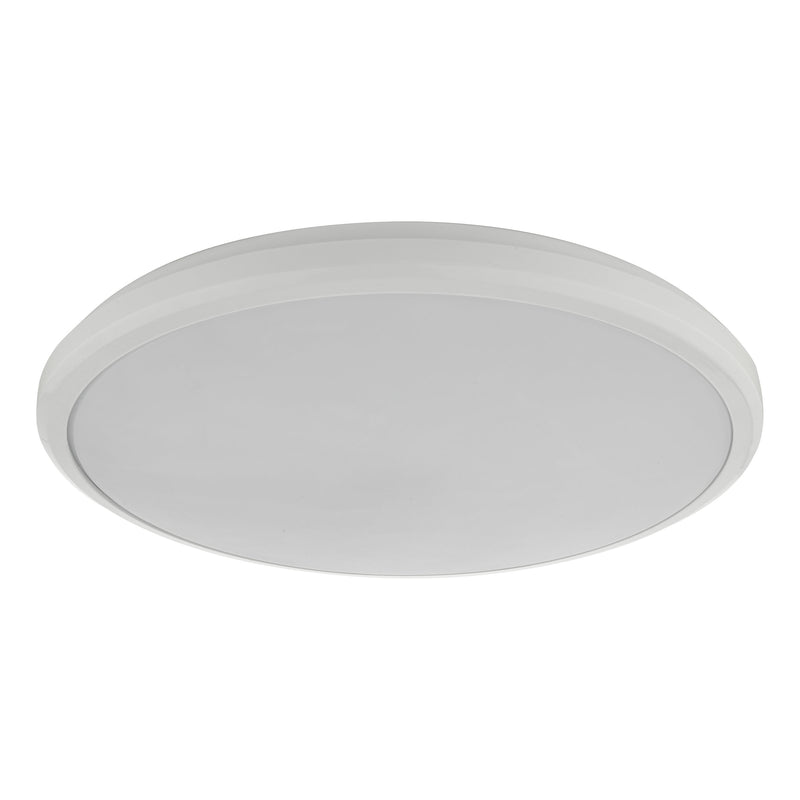 Load image into Gallery viewer, Dar Lighting EMM522 Emmett Flush White Acrylic Medium IP44 LED - 35017

