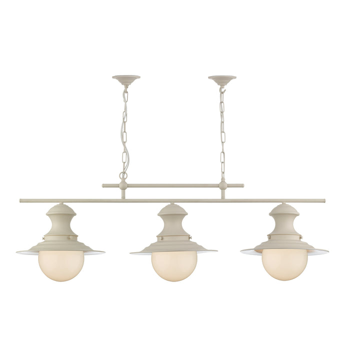 David Hunt Lighting EP0333 Station Lamp 3 Light Bar Cream