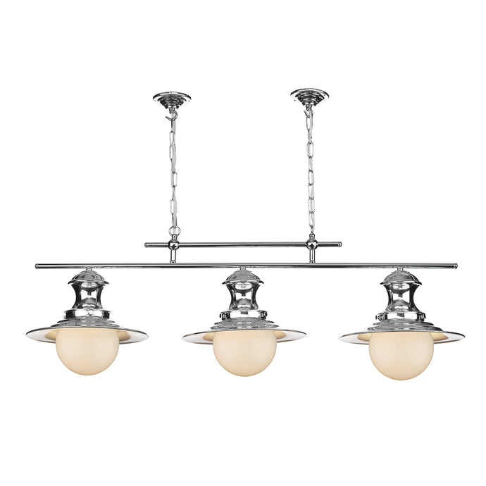 David Hunt Lighting EP0350 Station Lamp 3 Light Bar Polished Chrome